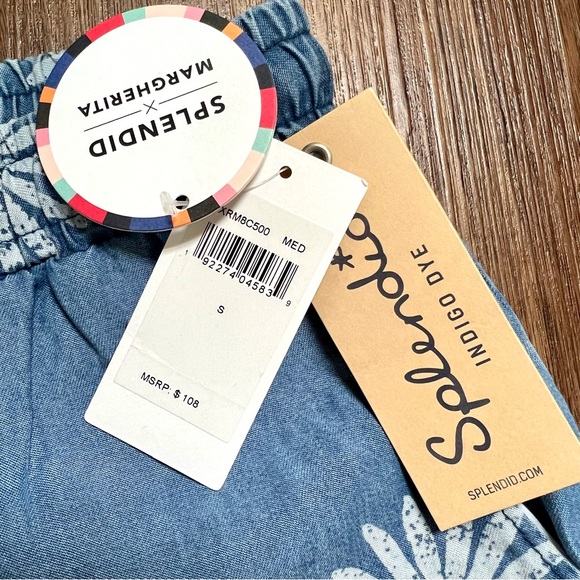 NWT Splendid x Margherita Daisy Chambray Shorts - Picture 8 of 14